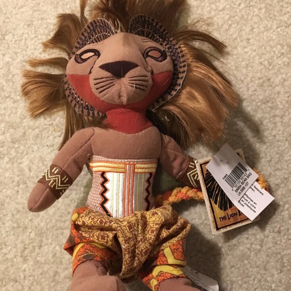Disney The Lion King Broadway Musical Show Simba 12" Plush Stuffed Toy Animal